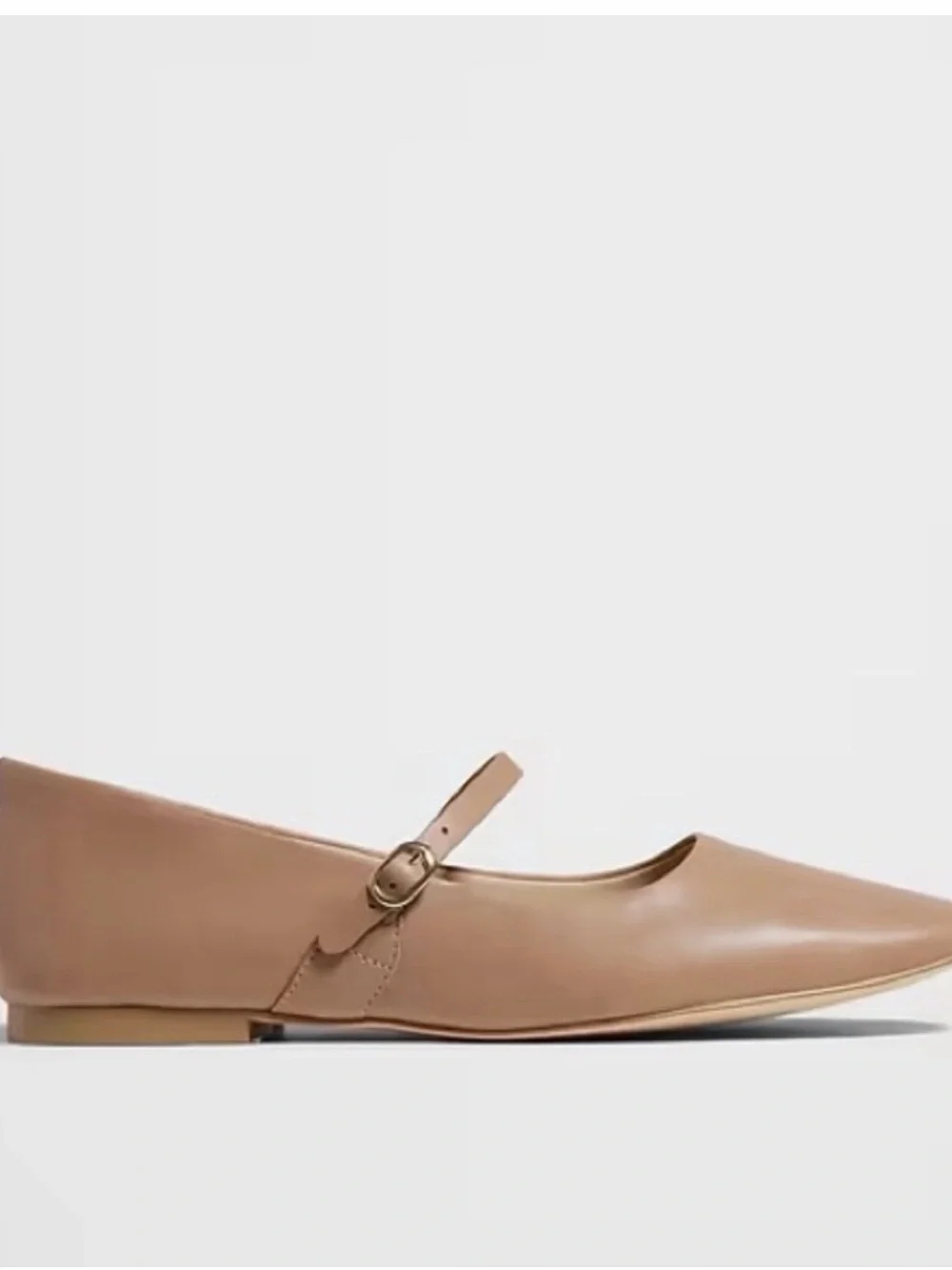 Banana Republic Factory Vegan Leather Nude Tan Mary Jane Flat